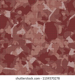 Seamless pattern with a marble pattern. There is a pseudo-relief composed of squares.