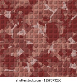 Seamless pattern with a marble pattern. There is a pseudo-relief made up of rounded squares.