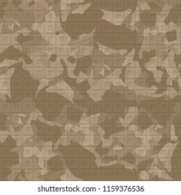 Seamless pattern with a marble pattern. There is a pseudo-relief consisting of square frames.