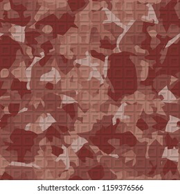 Seamless pattern with a marble pattern. There is a pseudo-relief consisting of square frames.
