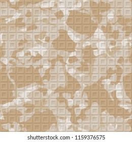 Seamless pattern with a marble pattern. There is a pseudo-relief consisting of square frames.