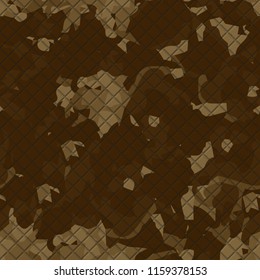 Seamless pattern with a marble pattern. There is a pseudo-relief consisting of rhombuses.