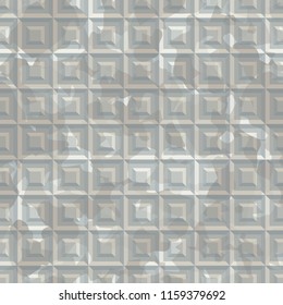 Seamless pattern with a marble pattern. There is a pseudo-relief consisting of squares enclosed in frames.