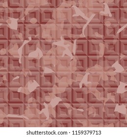 Seamless pattern with a marble pattern. There is a pseudo-relief consisting of squares enclosed in frames.