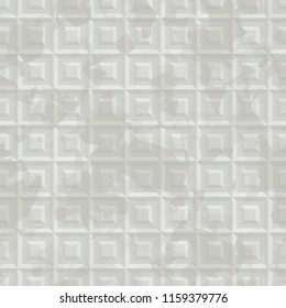 Seamless pattern with a marble pattern. There is a pseudo-relief consisting of squares enclosed in frames.