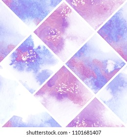 Seamless pattern with marble watercolor texture. Vector illustration.