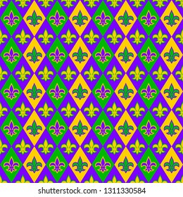 Seamless pattern for Mardi gras.