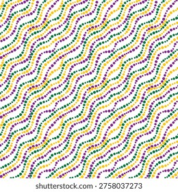 Seamless Pattern of Mardi Gras with White Background- Mardi Gras Vector Illustration