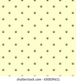 Patrón sin problemas. Icono de la marihuana. Dibujo vectorial de hoja de cannabis aislado en blanco. Signo de canabis médico. Legalizar símbolo. Banner de textura textil de tela para sitio web. Fondo de fondo, papel envolvente