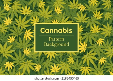 Nahtloses Muster mit Marihuana-Blättern. Marijuana Cannabis Unkraut Blätter nahtlose Muster Tapete Hintergrund. Cannabis Blatt nahtlose Muster.
