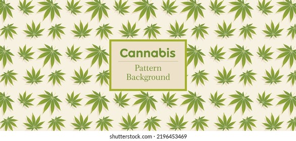 Seamless Pattern With Marijuana Leaves. Marijuana Cannabis Weed Leaf Seamless Pattern Wallpaper Background. Cannabis Leaf Seamless Pattern.