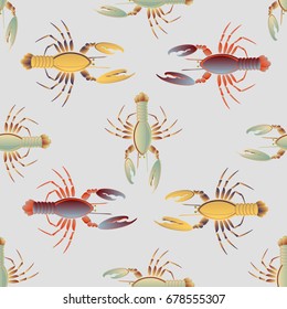 Seamless pattern with marine cancer for background.