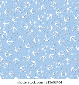 Seamless pattern with marine elements