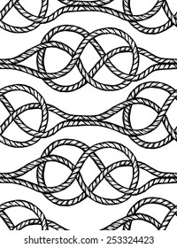Seamless pattern with marine knot