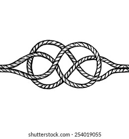 Seamless pattern with marine knot