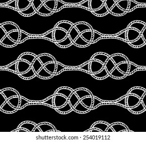 Seamless pattern with marine knot