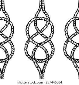 Seamless pattern with marine knot