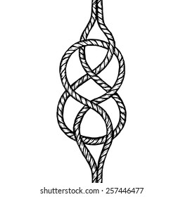 Seamless pattern with marine knot