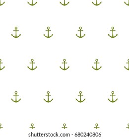 seamless pattern marine nautical sea anchor boat sailing on white background wallpaper textiles vector