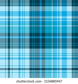 Seamless pattern in marvellous blue colors for plaid, fabric, textile, clothes, tablecloth and other things. Vector image.