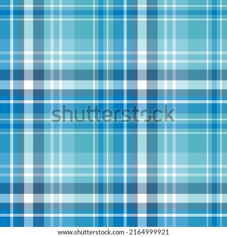 Seamless pattern in marvellous blue and white colors for plaid, fabric, textile, clothes, tablecloth and other things. Vector image.