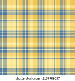 Seamless pattern in marvellous blue and yellow colors for plaid, fabric, textile, clothes, tablecloth and other things. Vector image.
