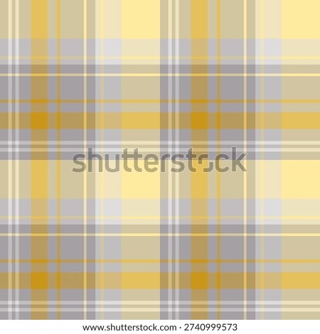 Seamless pattern in marvellous gray and yellow colors for plaid, fabric, textile, clothes, tablecloth and other things. Vector image.