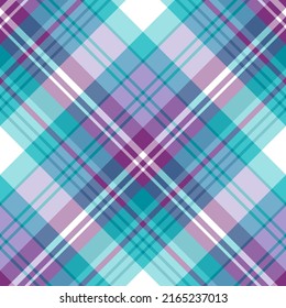 Patrón sin foco en maravillosos colores verde menta, violeta y blanco para machacar, tela, textil, ropa, mantel y otras cosas. Imagen vectorial. 2