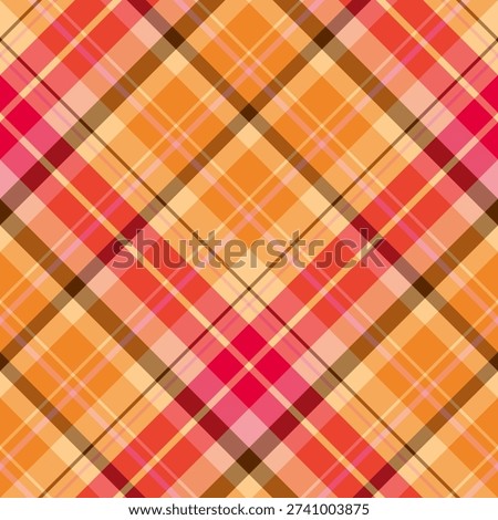 Seamless pattern in marvellous orange, brown and pink colors for plaid, fabric, textile, clothes, tablecloth and other things. Vector image. 2