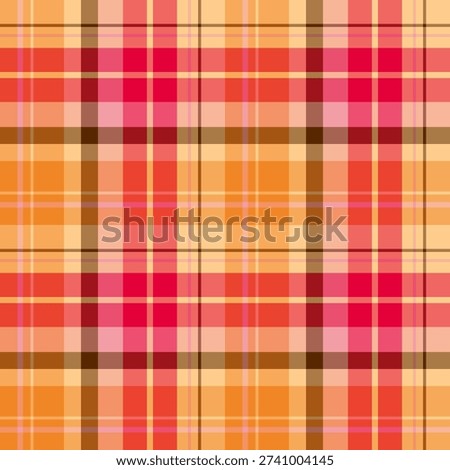 Seamless pattern in marvellous orange, brown and pink colors for plaid, fabric, textile, clothes, tablecloth and other things. Vector image.