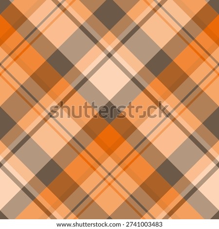Seamless pattern in marvellous orange and gray colors for plaid, fabric, textile, clothes, tablecloth and other things. Vector image. 2