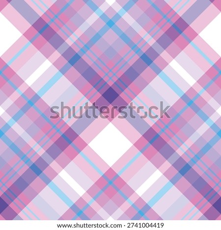 Seamless pattern in marvellous pink, lilac, violet and blue colors for plaid, fabric, textile, clothes, tablecloth and other things. Vector image. 2