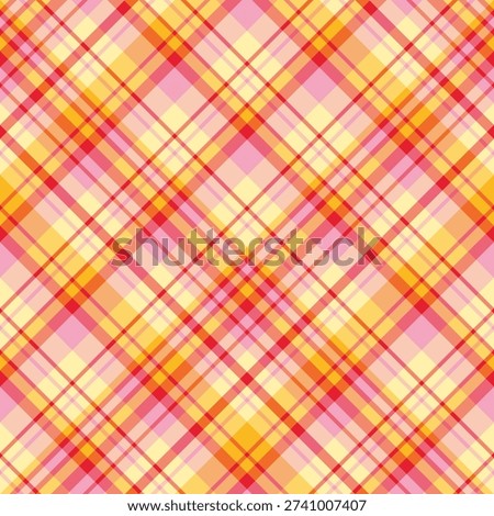Seamless pattern in marvellous yellow and pink colors for plaid, fabric, textile, clothes, tablecloth and other things. Vector image. 2