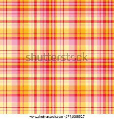 Seamless pattern in marvellous yellow and pink colors for plaid, fabric, textile, clothes, tablecloth and other things. Vector image.