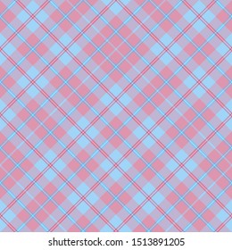 Seamless pattern in marvelous pink and blue colors for plaid, fabric, textile, clothes, tablecloth and other things. Vector image. 2