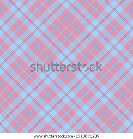 Seamless pattern in marvelous pink and blue colors for plaid, fabric, textile, clothes, tablecloth and other things. Vector image. 2