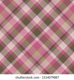 Seamless pattern in marvelous pink and brown colors for plaid, fabric, textile, clothes, tablecloth and other things. Vector image. 2