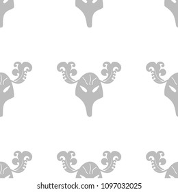 seamless pattern mask with horns
