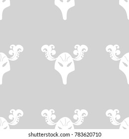 seamless pattern mask with horns