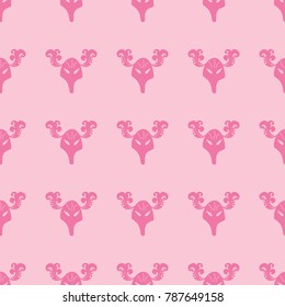 seamless pattern mask with horns