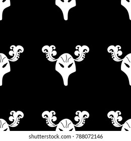 seamless pattern mask with horns