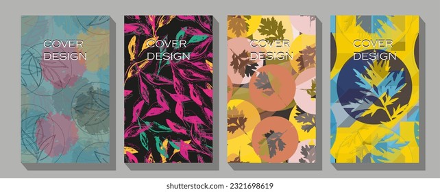  Seamless pattern and mask used, easy to re-size. For notebooks, planners, brochures, books, catalogs etc. Cover page templates. Universal abstract layouts. 