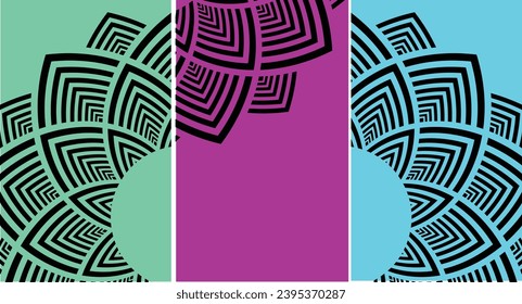. Seamless pattern and mask used, easy to re-size. For notebooks, planners, brochures, Abstract creative universal artistic templates. Suitable for poster, business card