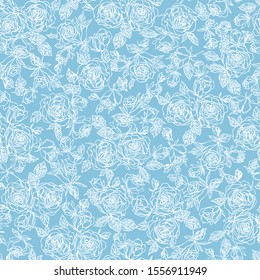 Seamless pattern material of an abstract flower,