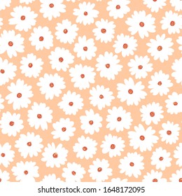 Seamless pattern material of an abstract flower,