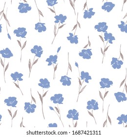 Seamless pattern material of an abstract flower,