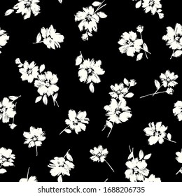 Seamless pattern material of an abstract flower,