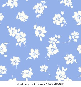 Seamless pattern material of an abstract flower,