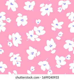 Seamless pattern material of an abstract flower,