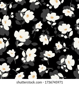 Seamless pattern material of an abstract flower,